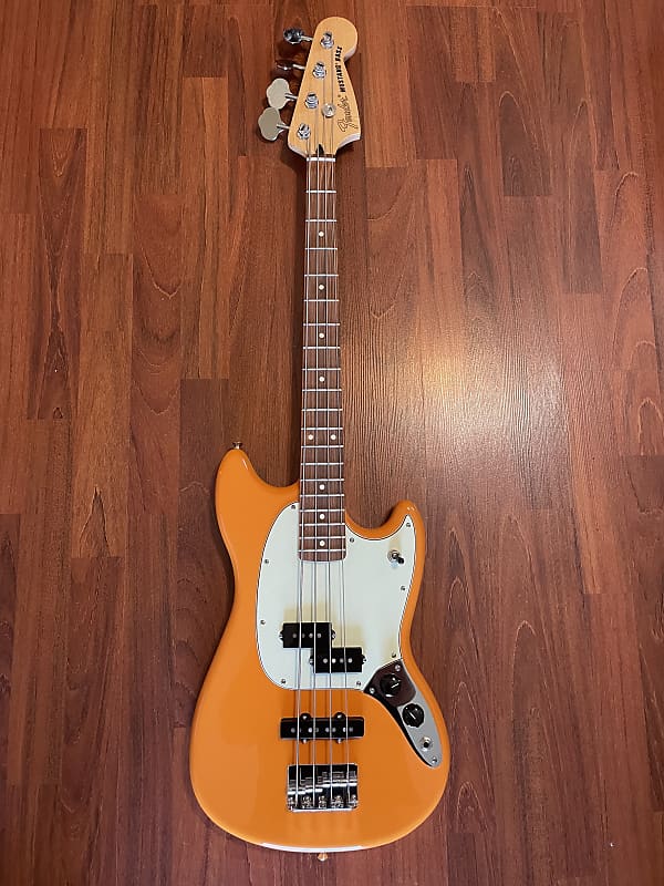 Fender Mustang 2017 Orange Short Scale Bass MIM image 1