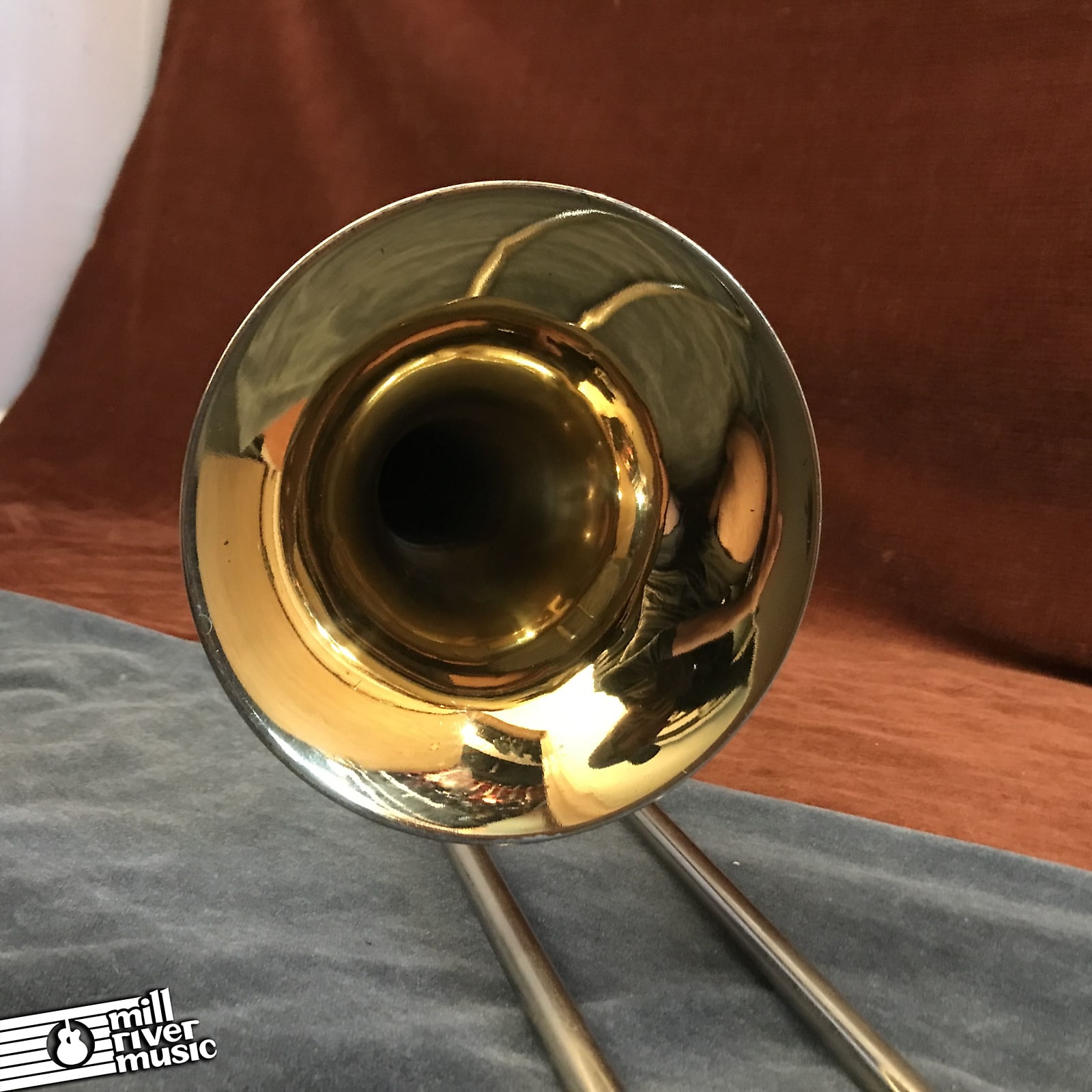 King 2B Silvertone Tenor Trombone c. 1940 w/ Case & Mouthpiece