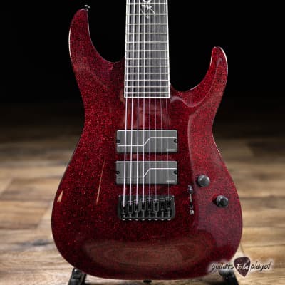 ESP LTD SC-608 Stephen Carpenter 8-String Baritone Guitar w/ Case – Red Sparkle image 2