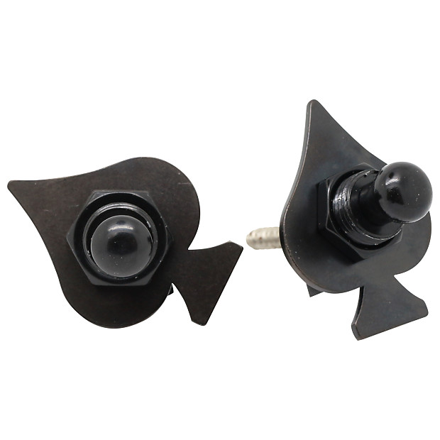 Fretfunk Black Ace of Spades Strap Locks Reverb UK