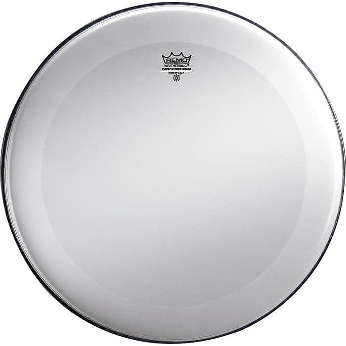 Remo Smooth White Powerstroke 3 22" Drum Head w/No Stripe image 1