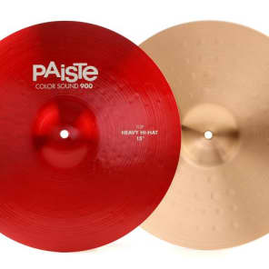 Paiste 15 inch Color Sound 900 Red Heavy Hi-hats Cymbal image 7
