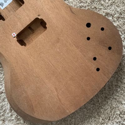 Unfinished Mahogany Wood SG Style Guitar Body image 5