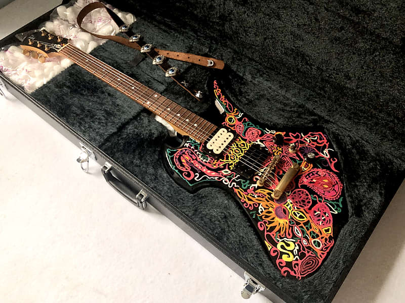 🌺Fernandes Hide guitar🌺Burny Mockingbird MG X 70 120 280 psychedelic  paisley Snake Rose Jr 松本秀人 吉他Guitar。 XJapan Visual Rock MG 450x 125s 165x  180