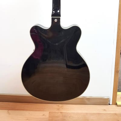 Prestige Custom Shop Musician Pro DC semi hollow electric guitar, Trans Black finish image 11