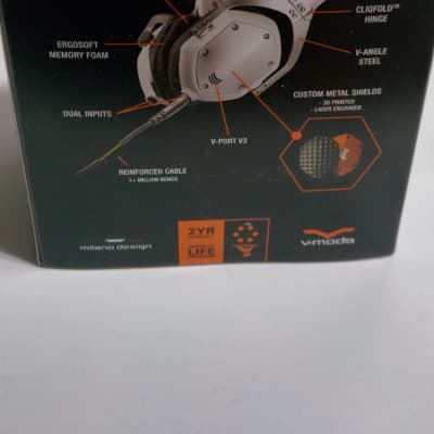 V-MODA XS On-Ear Folding Design Noise-Isolating Metal Headphones (White Silver) image 2