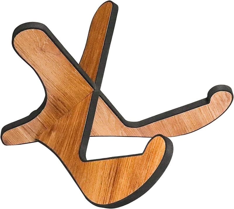 Wooden Portable Guitar Stand. Non-Slip Edges, For Guitar, Ukulele, Bass, Classic image 1