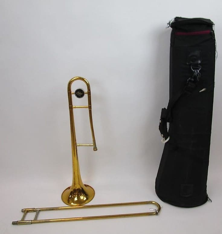 Accent Tenor Trombone Brass with case, Good Condition. image 1