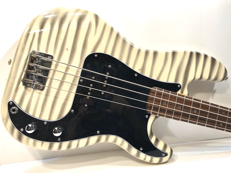 Vintage Japanese Tiger Stripe bass guitar heavy metal style
