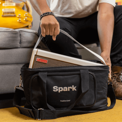 Positive Grid Spark Pearl 40-Watt 2x4" Smart Guitar Smart Amp & Traveler Bag image 7