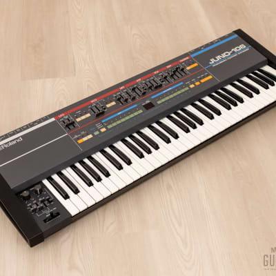 1980s Roland Juno-106 Vintage Analog Synthesizer, Serviced w/ Case image 1