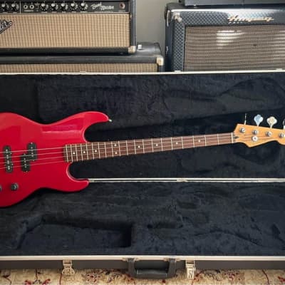 Price dropped - 1991 Fender Prodigy Active Bass in Crimson Red Metallic With OHSC for sale