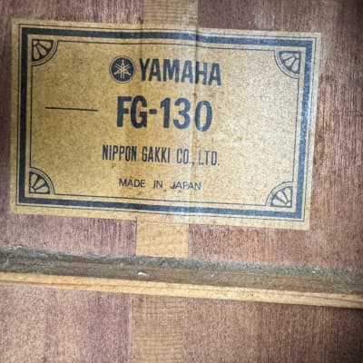 1972 Yamaha FG-130 OM Size MIJ Tan Label image 4