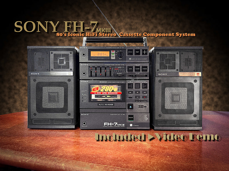 SONY FH-7 MkIII  RARE &amp; MINT Vintage HiFi Stereo Cassette System  			
