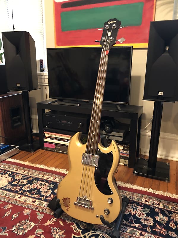 Epiphone EB0 SG Bass Fretless Conversion Reverb