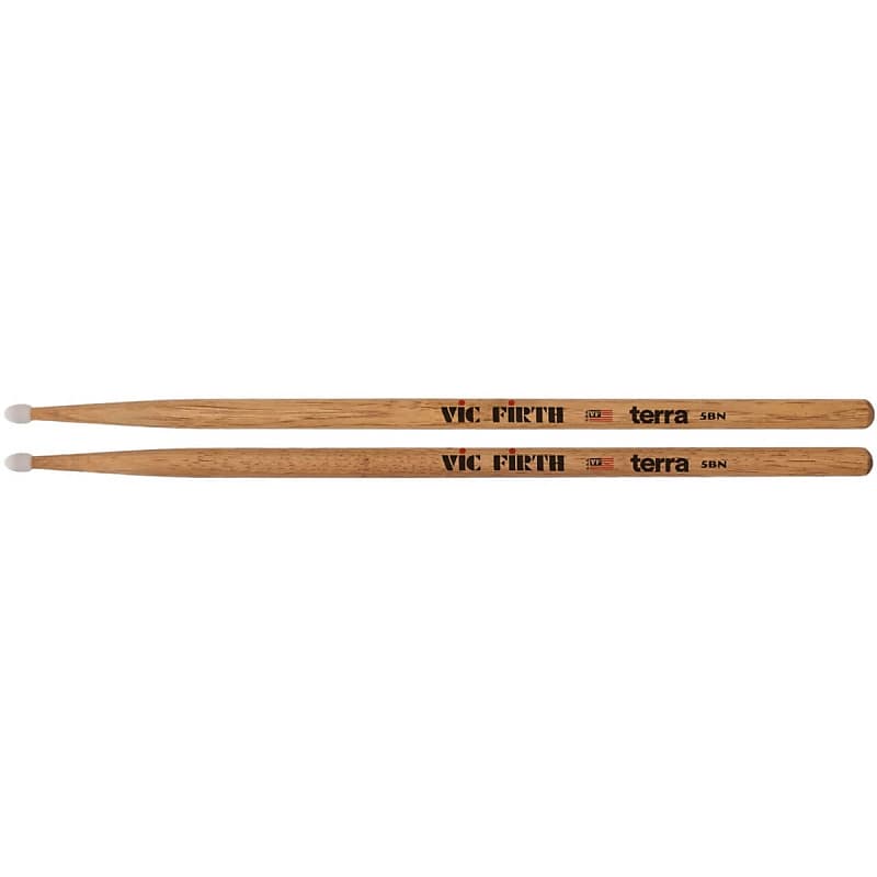 Vic Firth American Classic 5BTN Terra Series Drum Sticks, Nylon Tip