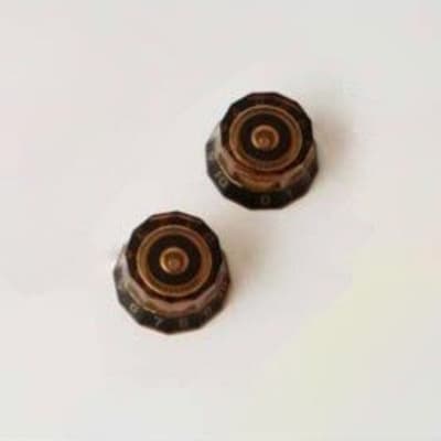PRS Knobs (2), Lampshade, Amber with Black #'s image 1