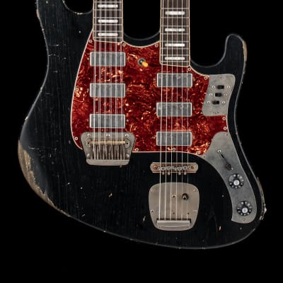Castedosa Guitars Conchers Double Neck - Aged Black #201 for sale