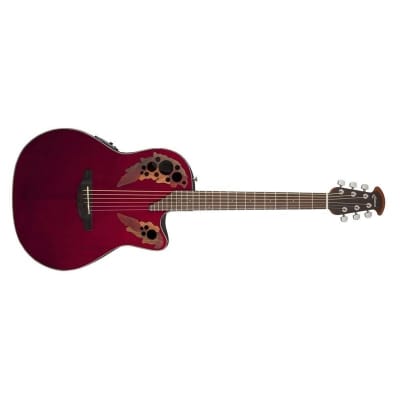 Ovation CE44 Celebrity Elite Mid Electro Acoustic, Ruby Red for sale