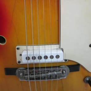 Vox Super Lynx 1966 Sunburst Vintage Guitar Very Clean No Case Eko image 2