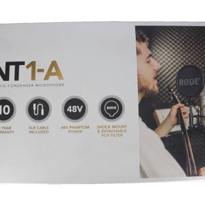 RODE NT1-A Large Diaphragm Cardioid Condenser Microphone 2002 - Present - Silver image 5
