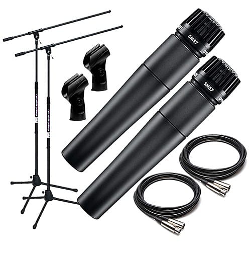 Shure SM57-LC Cardioid Dynamic Instrument Microphone - 2 Pack,  XLR : Musical Instruments