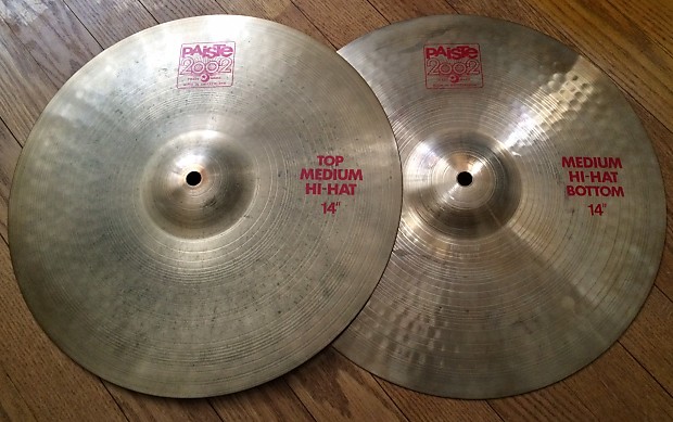 Paiste 2002 Medium Hi Hat 14 Cymbals 798 1000 Grams Early 1980s Model