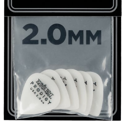 ERNIE BALL 9203 Prodigy Mini Pick Pack 2,00mm Plektren (6Stück), weiss Bild 2