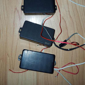 Hardwired 1980's Black EMG 81, EMG 85, EMG S + pots, battery harness, input jack image 2