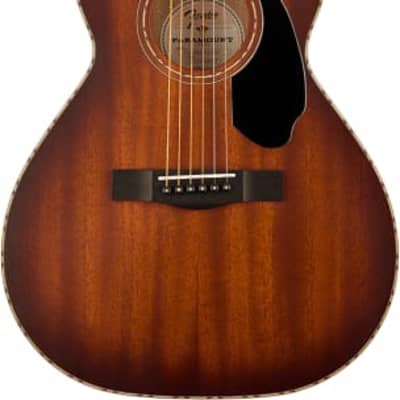 Fender PS-220E Parlor Acoustic Guitar. All Mahogany, Ovangkol Fingerboard, Aged Cognac Burst image 2