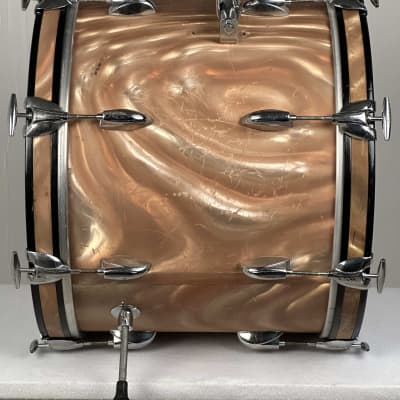 Gretsch 18/12/14" 1960's Round Badge Bop Drum Set - Sunset Satin Flame image 10