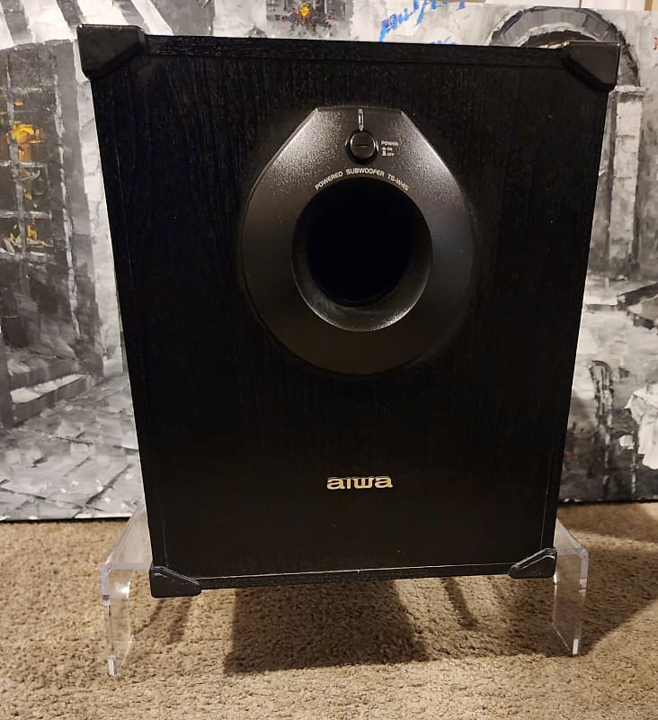 Aiwa Aiwa  TS-W45 Powered Subwoofer 90s  - Black wood  			