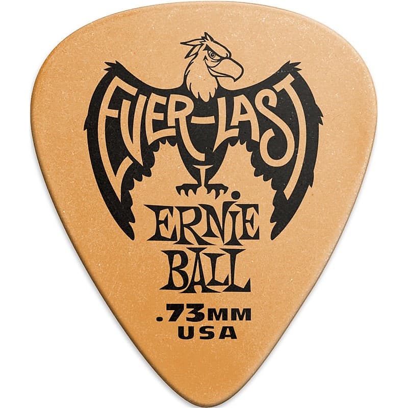Ernie Ball 9190 Everlast Pick, .73mm, Orange, 12 Pack image 1