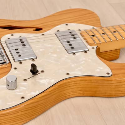 1979 Fender Telecaster Thinline Vintage Electric Guitar Natural, 100% Original w/ Wide Range, Case image 6