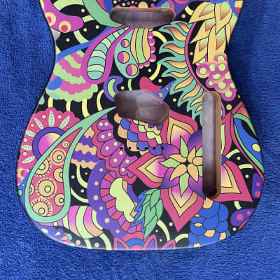 Custom Floral Psychedelic Telecaster Body image 1