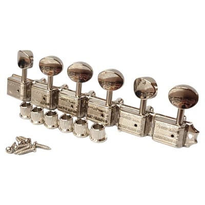 Kluson 6 In Line Left Hand Deluxe Series Tuning Machines Double