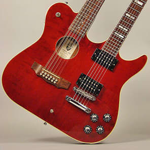 Guild Crossroads Doubleneck 1994 Trans Red Reverb