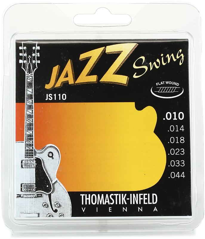 Thomastik-Infeld JS110 Jazz Swing Flatwound Electric Guitar Strings - .010 -.044 Extra Light image 1