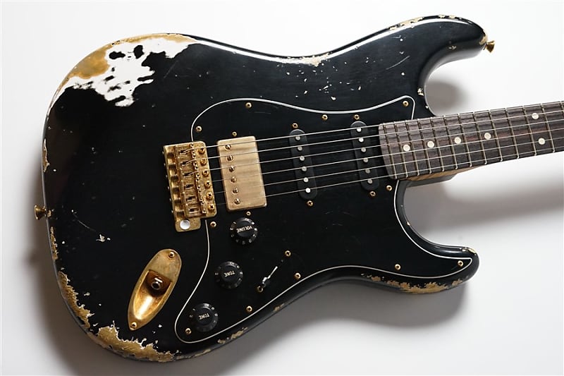 Xotic XSC-2 - Black / Heavy Aged / Alder / Gold Hard Wear | Reverb UK