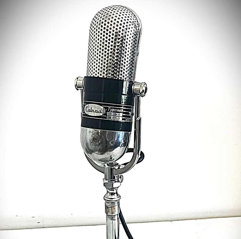 Rare Vintage 1960's CALRAD VM-12 Velocity Ribbon Microphone, works great w/stand image 1