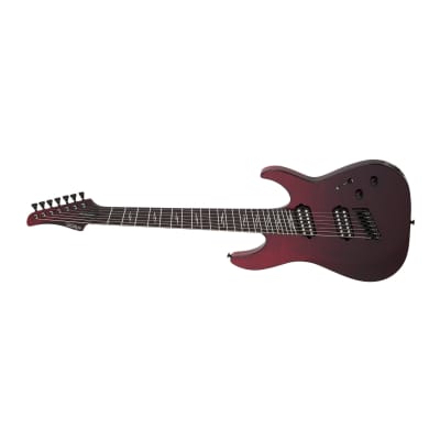 Schecter Reaper-7 Elite Multiscale 7-String Electric Guitar with Quilted Mahogany Body (Right-Handed, Blood Burst) image 2