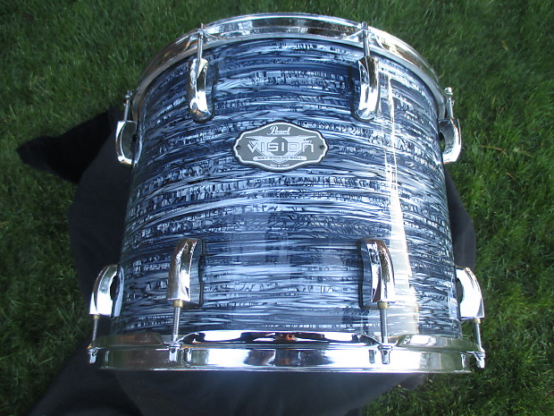 Pearl Vision Birch 14 X 12 Floor Tom, Blue Oyster, ISS Mount, Excellent!