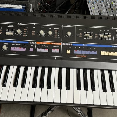 Roland Jupiter 6 with Europa MIDI 61-Key Synthesizer 1983 - 1985 - Black