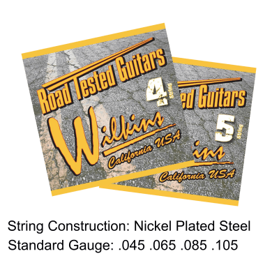 Wilkins RoadTested 4 string bass strings - Nickel Plated Steel / Standard Gauge image 1