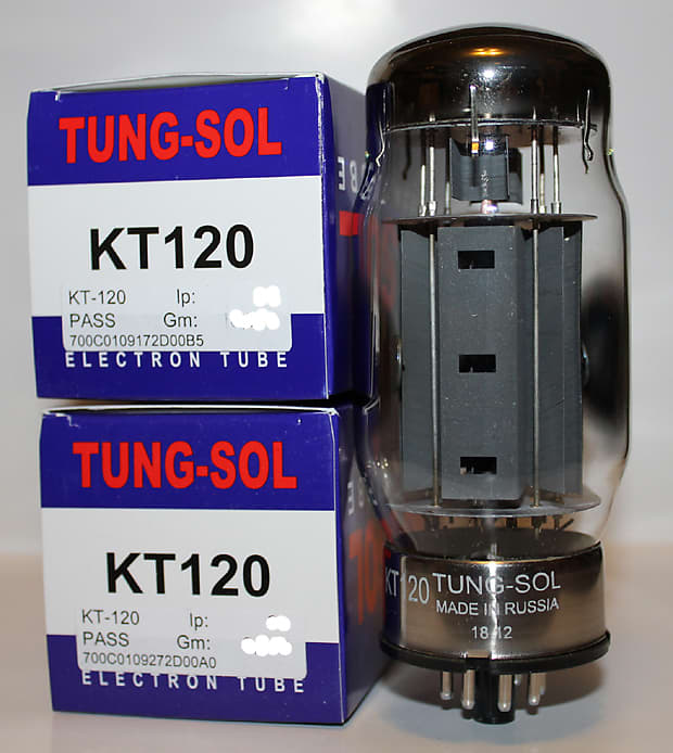 Factory Platinum Matched Pair Tung Sol KT120 tubes, Brand New Reverb