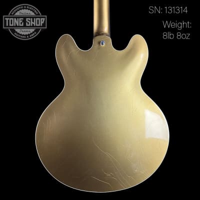 Mint Gibson Custom Shop Made 2 Measure 1964 ES-335 Reissue Double Gold w/Black Stinger Murphy Lab Ultra Light Aged w/case image 15