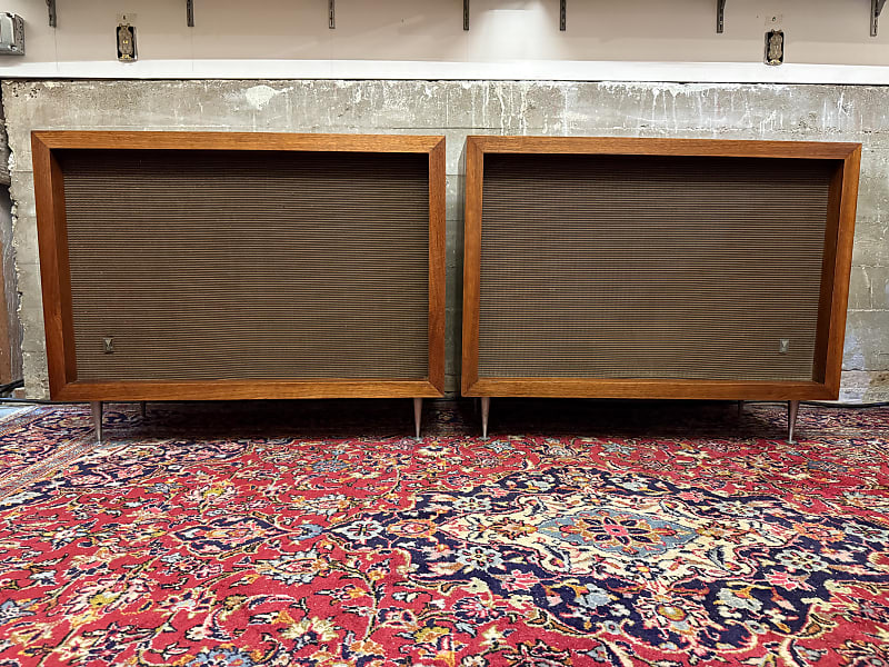 JBL C37 Rhodes Speakers System 001 1960s - Walnut  			