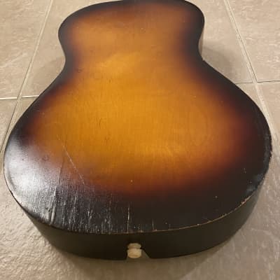 Cameo Vintage  Parlor Acoustic Guitar - Made in Holland 1960's Brown Burst Short Scale image 11