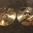 Zildjian cymbals 14" A Custom Mastersound Hi-Hat Cymbals pair used