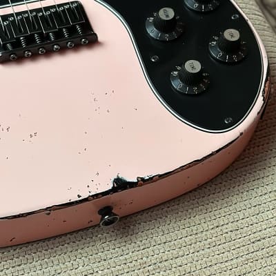 Friedman Vintage T Shell Pink Over 3 Tone Burst Electric Guitar - with Hard Case image 4